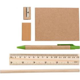 ECO Non-woven pencil case with contents.