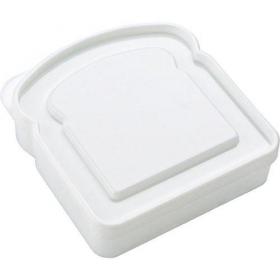 Plastic sandwich shaped lunch box