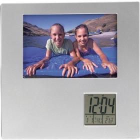 Photo frame with digital clock