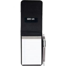 Note pad with padded cover.