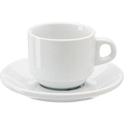 Cheap Stationery Supply of Stackable porcelain cup and saucer. Office Statationery