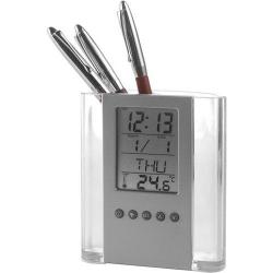 Cheap Stationery Supply of Pen holder with clock Office Statationery
