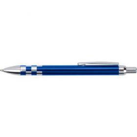 Aluminium ballpen with blue ink. 