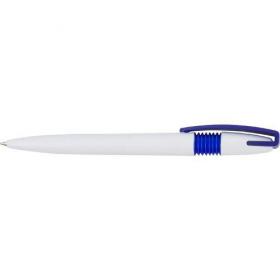 Plastic ballpen with blue ink. 