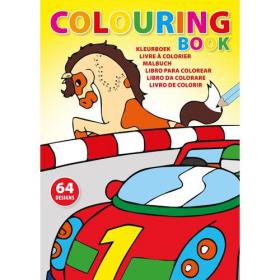 A4 Colouring book with 64 designs on 32 x 250gsm pages.