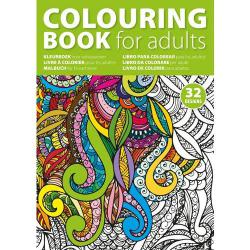 Cheap Stationery Supply of A4 adults colouring book with 64 designs on 32 x 250gsm pages. Office Statationery
