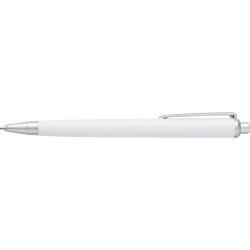 Cheap Stationery Supply of Plastic ballpen with silver trim parts, blue ink. Office Statationery