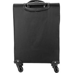 Cheap Stationery Supply of 420 Jacquard light weight trolley with 4 wheels, an aluminium extendable handle, two front  soft padded zipped pockets . Office Statationery