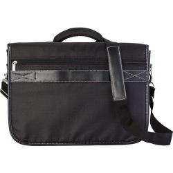 Cheap Stationery Supply of Polyester (1680D) laptop bag with a PU lid to be closed by a lock, a large padded compartment, different pockets, and a band on the back so the bag can be placed on the handle of a trolley. Office Statationery