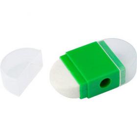 Eraser with pencil sharpener