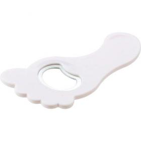 Plastic bottle opener in shape of a foot.  