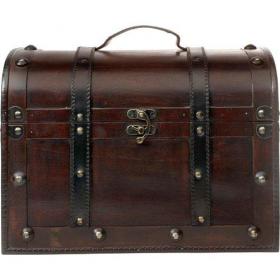 Medium sized wooden chest. 
