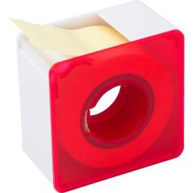 Square plastic memo dispenser. 