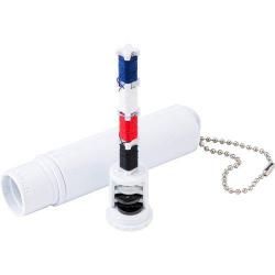 Cheap Stationery Supply of Plastic cleaning roller for clothes with an integral sewing kit and attached to a metal key chain.  Office Statationery