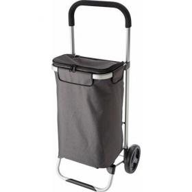 Groceries trolley in a polyester 320g grey material.