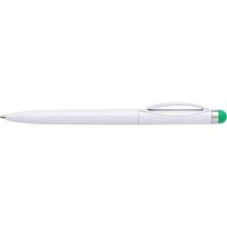 Cheap Stationery Supply of Plastic, twist action ballpen with blue ink and coloured rubber tip suitable for capacitive screens. Office Statationery