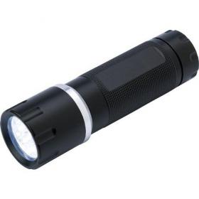 Steel torch with 9 LED lights.
