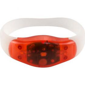 Plastic and silicone safety wrist band.