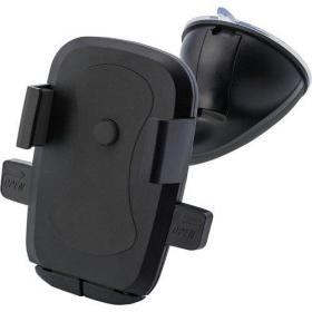 Plastic adjustable mobile phone holder for the car and fastening to the dashboard or window. 