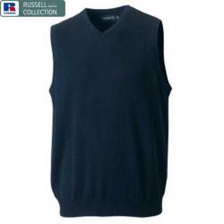 Cheap Stationery Supply of E158 Russell Collection V-Neck Short Sleeved Knitted Sweatshirt Office Statationery