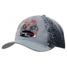 E152 Tyre Print Breathable Poly Twill 6 Panel Baseball Cap