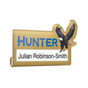 E076 Acrylic Name Window Badge