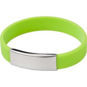 E071 Silicone Wristband with Metal Name Plate