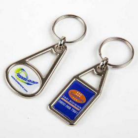 E114 Metal Domed Key Ring