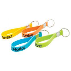 Cheap Stationery Supply of E114 Silicone Loop Key Ring Office Statationery