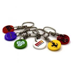 E116 Plastic Trolley Coin Key Ring