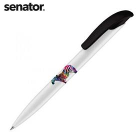 E024 senator Challenger Polished Basic Plastic Ballpen with HD Digital Print