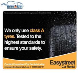 E017 Tyre Brite-Mat Rectangular Mouse Mat - Full Colour